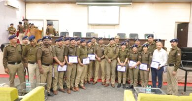 उत्कृष्ट कार्य करने वाले पुलिस कर्मियों को एसएसपी दून ने किया सम्मानित