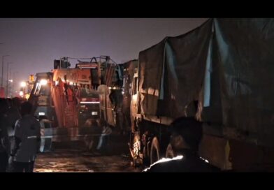 मोतीचूर के पास रोडवेज की बस और ट्रॉली में हुई भिड़ंत