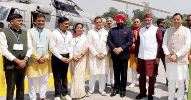 उत्तराखंड सरकार राज्य मंत्री सुनील सैनी ने किया उपराष्ट्रपति का स्वागत