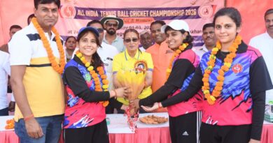 टेनिस बॉल क्रिकेट प्रतियोगिता कार्यक्रम में बतौर मुख्य अतिथि शामिल हुई मंत्री रेखा आर्या