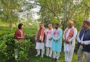 असम के बरपाथार स्थित चाय बागानों का निरीक्षण करते कृषि मंत्री गणेश जोशी