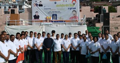 जनपद टिहरी बौराड़ी स्टेडियम में हुआ याेग कार्यक्रम आयोजित