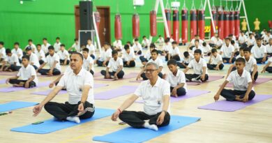 रायपुर महाराणा प्रताप स्पोर्ट्स कॉलेज में हुआ योग दिवस कार्यक्रम आयोजित