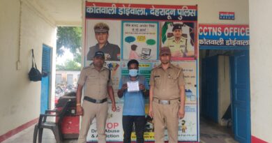 डोईवाला क्षेत्र में हुई चोरी की घटना का 08 घंटे के अंदर दून पुलिस ने किया खुलासा